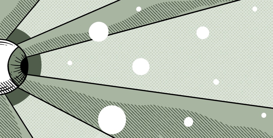 Abstract illustration of a widening cone of possible futures